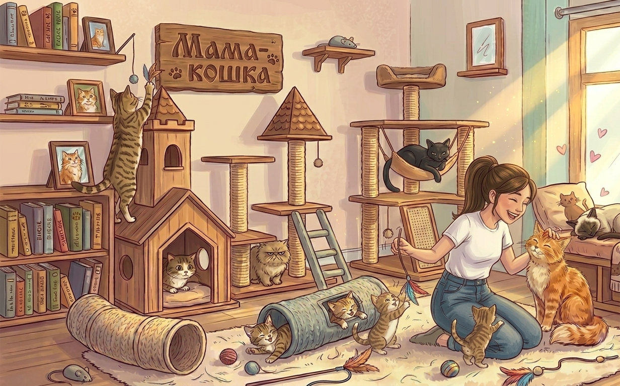 Мир кошачьих характеров в «Маме-Кошке»